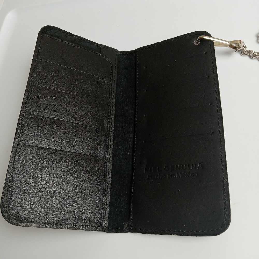 Men's Western Wallet Genuine Leather Hand Crafted Bifold Cowboy Rodeo Wallet - Picture 7 of 7